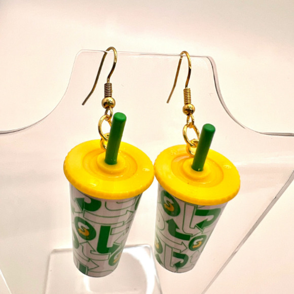 Subway Drink Earrings - Fast Food Earrings - Foodie Mini Brands Earrings - Picture 3 of 9